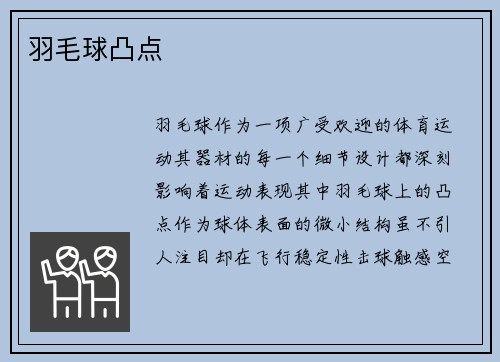 羽毛球凸点